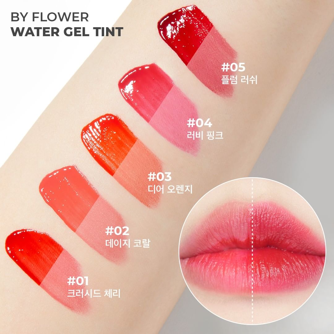 By Flower Water Gel Tint 01 Crushed Cherry-3