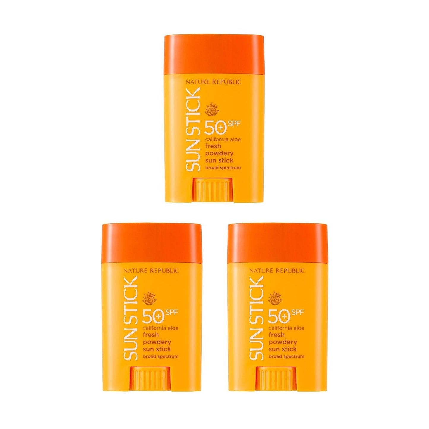 California Aloe Fresh Powdery Sun Stick Broad Spectrum SPF50+ Triple Value Set-0