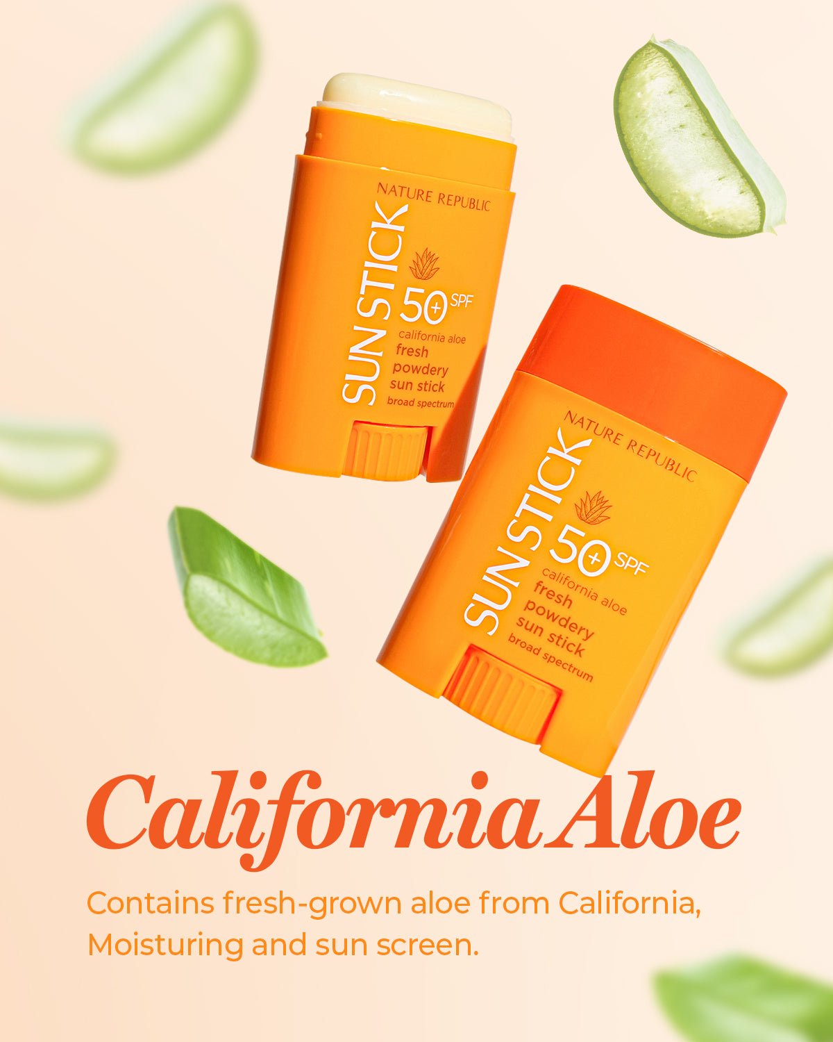 California Aloe Fresh Powdery Sun Stick Broad Spectrum SPF50+ Triple Value Set-4