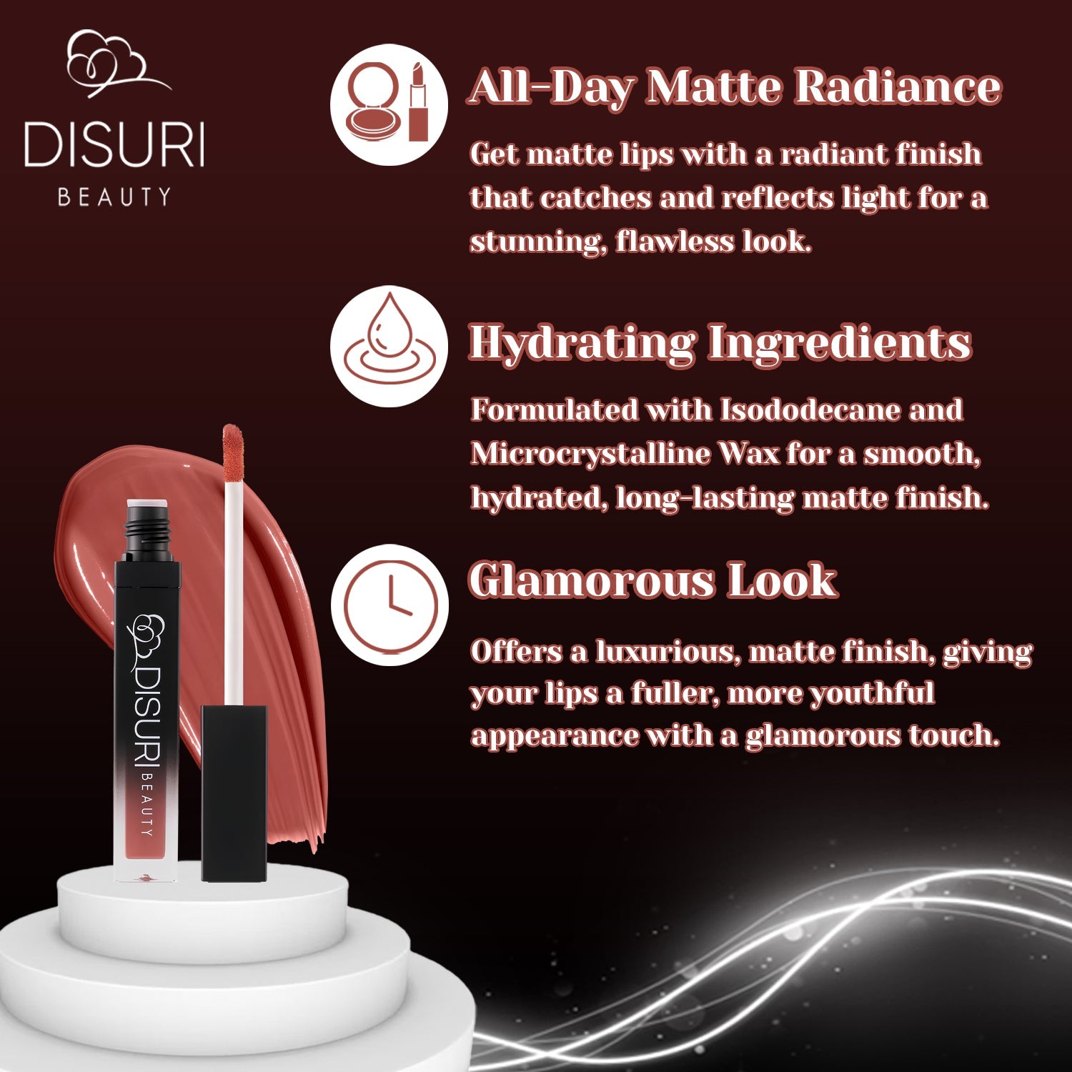 DISURI Beauty Liquid Lipstick - Blush Hour-1
